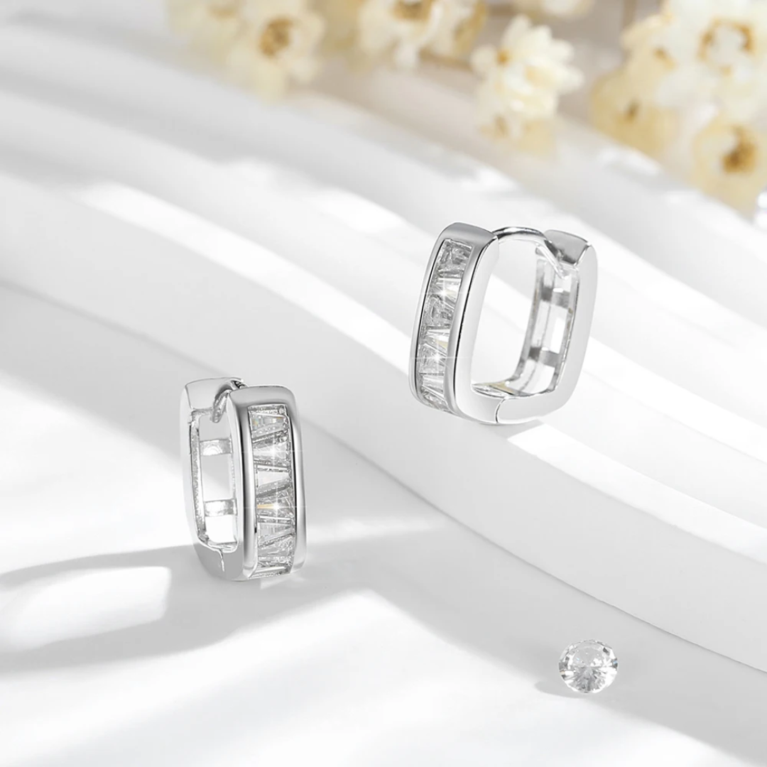 14k Layered Real Gold Plated & silver Layered Real Gold Plated stunning huggies earrings #13