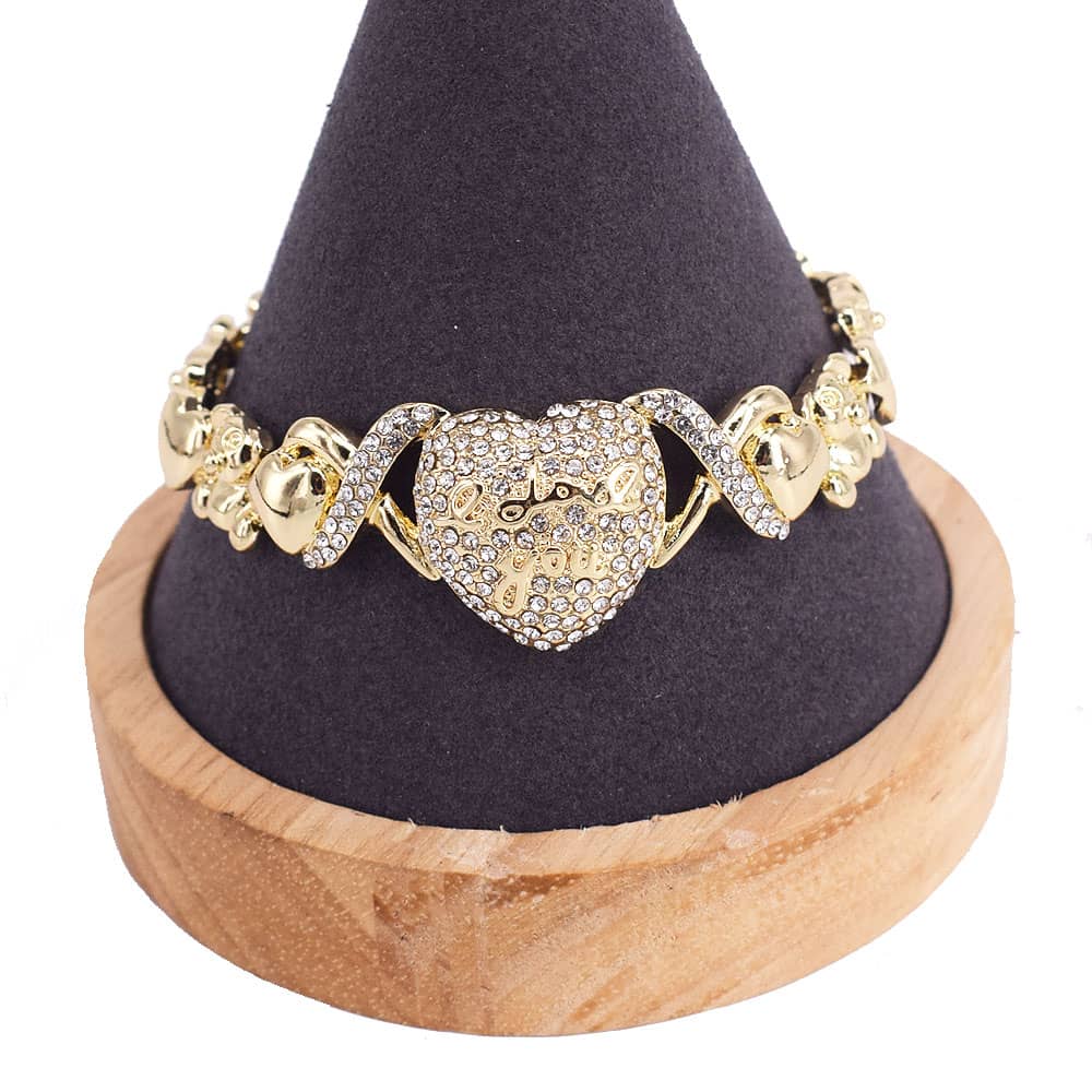 18k Layered real gold filled xo bracelet love 7.5 inches #4