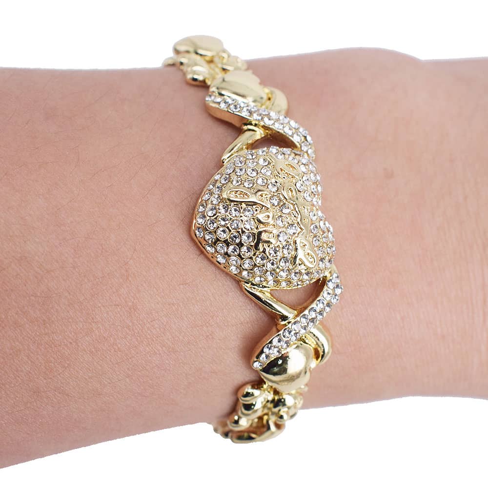 18k Layered real gold filled xo bracelet love 7.5 inches #4