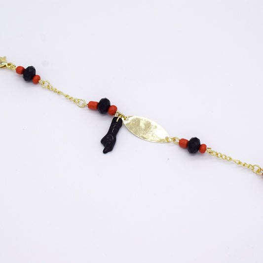 18k Layered Real Gold Filled azbche id bracelet 6 inches #22