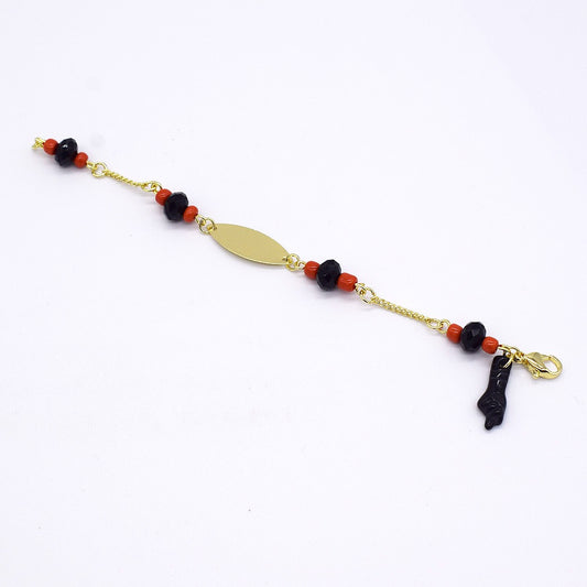 18k Layered Real Gold Filled azbche id bracelet 6 inches #23