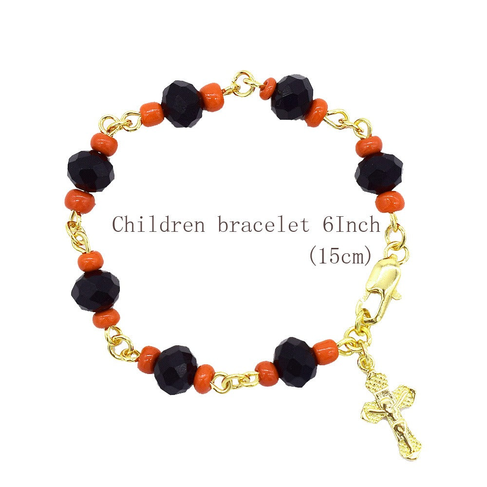 18k Layered Real Gold Filled cross azbche bracelet 6 inches