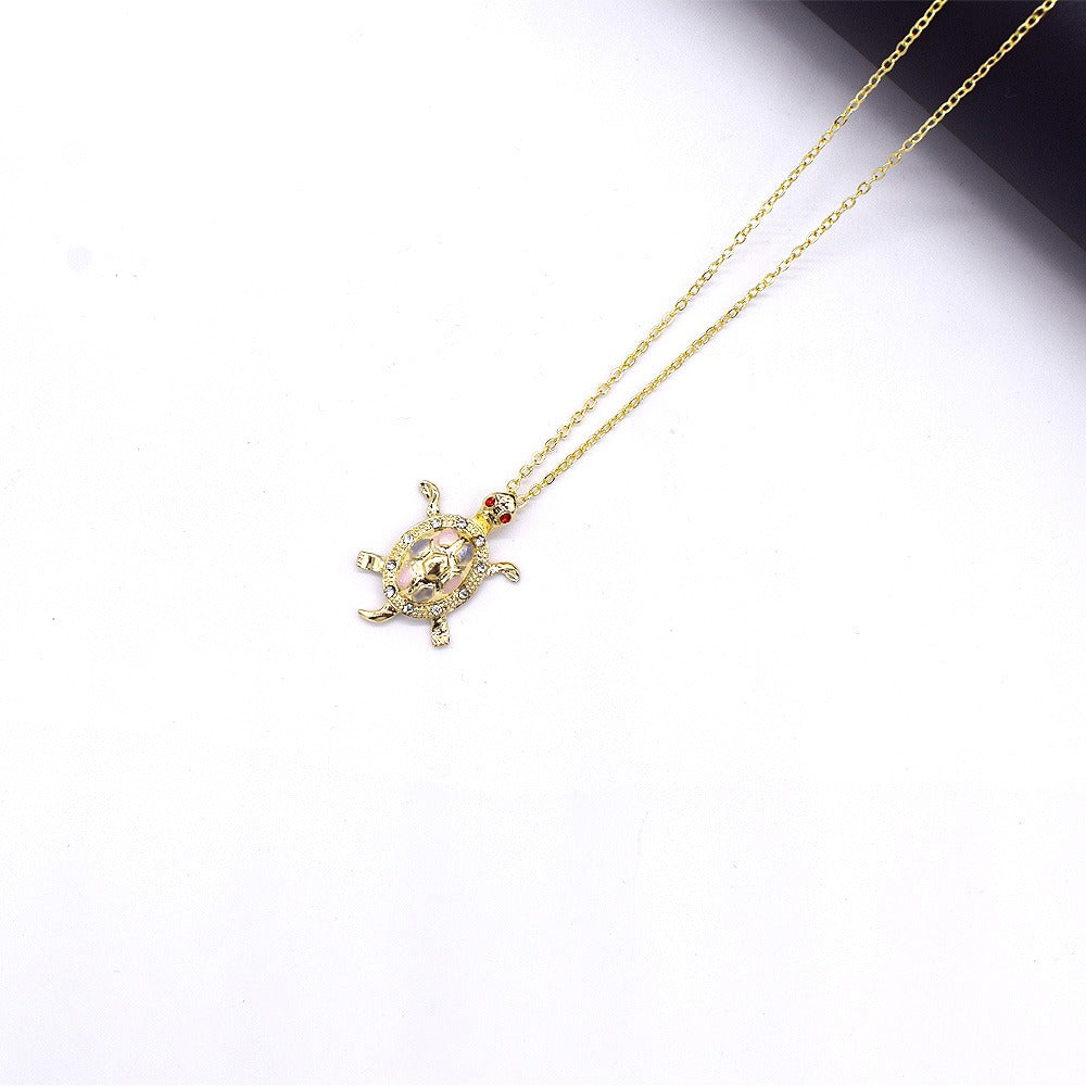 18k Layered Real Gold Filled tri colors turtle charm pendant with 18 inch necklace chain #28