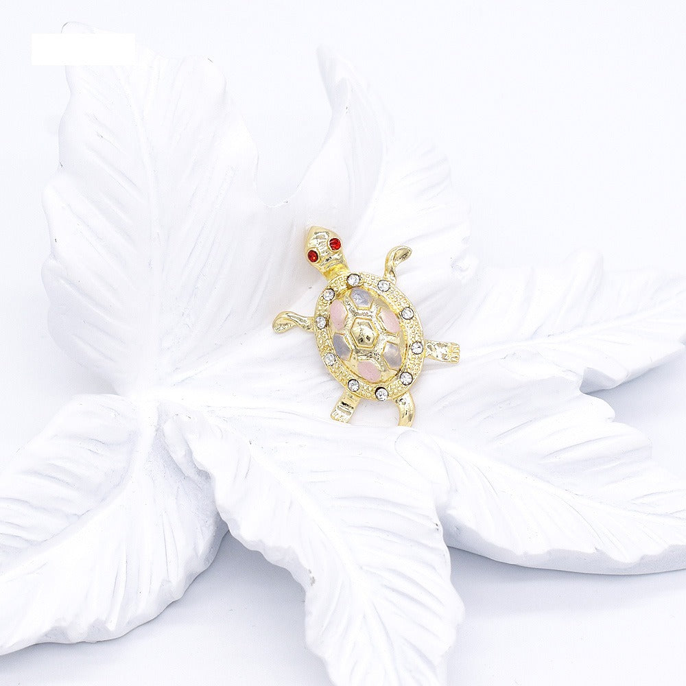 18k Layered Real Gold Filled tri colors turtle charm pendant with 18 inch necklace chain #28