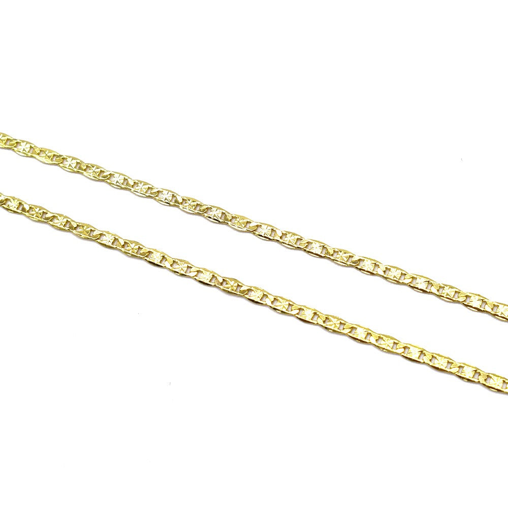 18k Layered Real Gold Filled Valentino link chain 24"