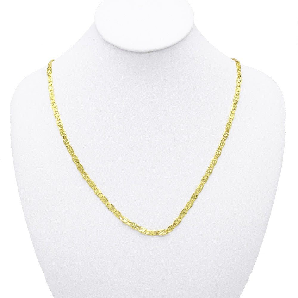 18k Layered Real Gold Filled Valentino link chain 24"
