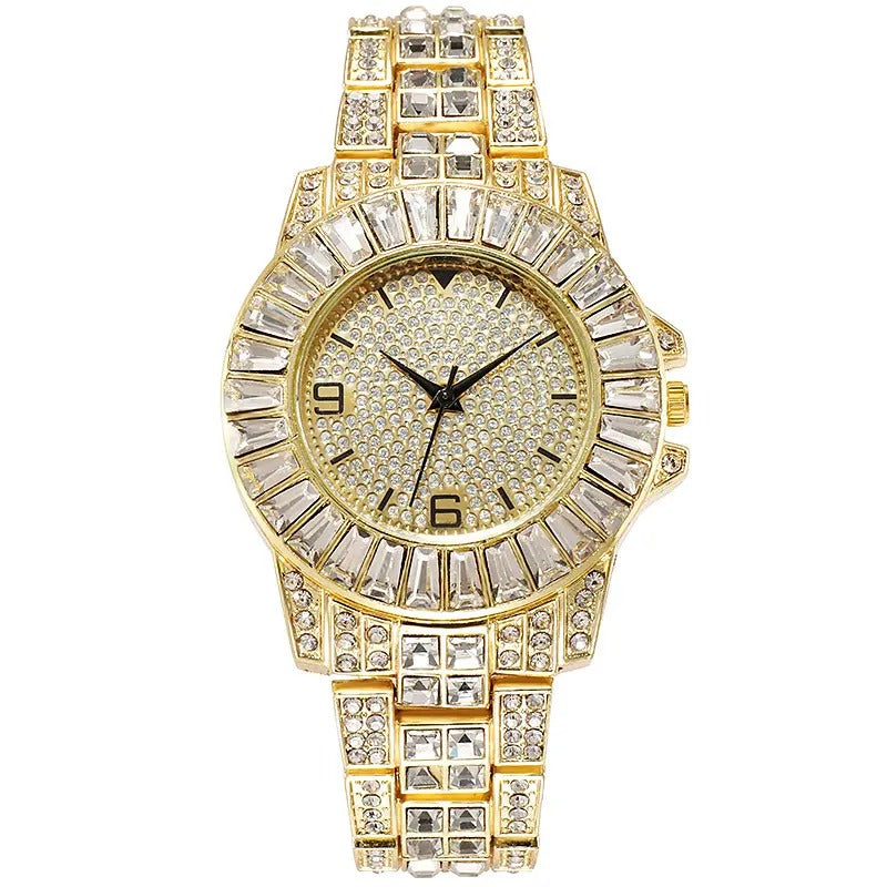 Iced out Presidential watch baguettes settings high quality unisex hip hop #2