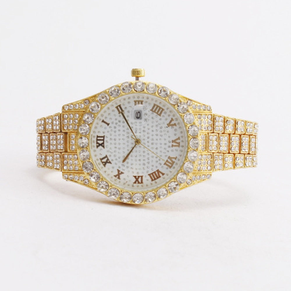 Iced out Presidential watch baguettes settings high quality unisex hip hop #5