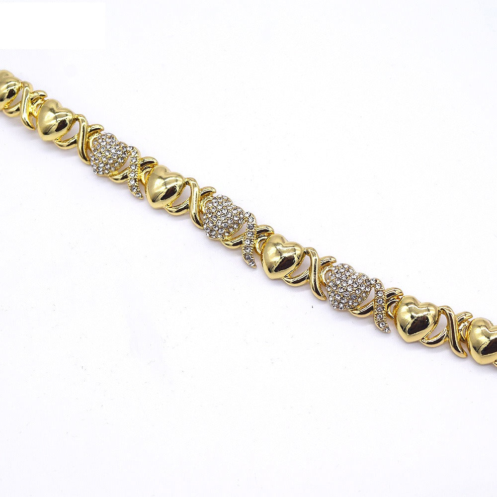 HUGS &KISSES xo set gold Plated #72