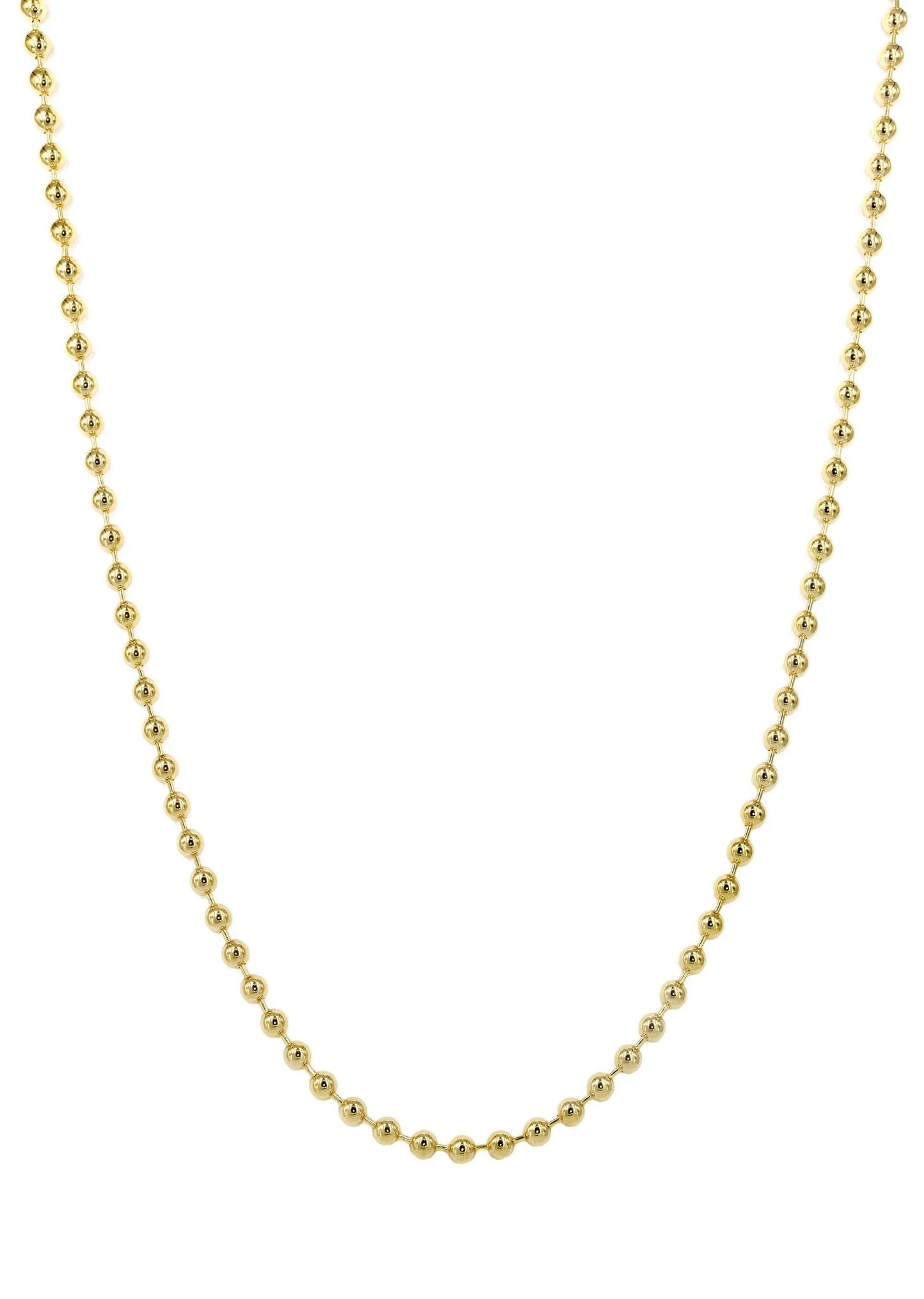 18k Layered Real Gold Filled round moon cut chain 3mm×20"