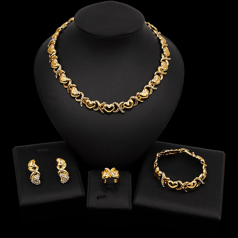 HUGS &KISSES xo set gold Plated #76