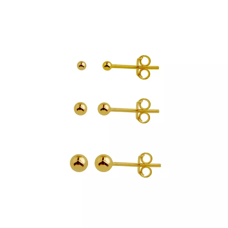 18k Layered Real Gold Filled ball earrings