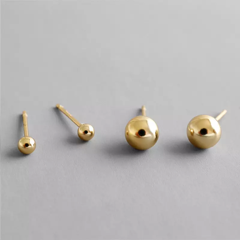 18k Layered Real Gold Filled ball earrings