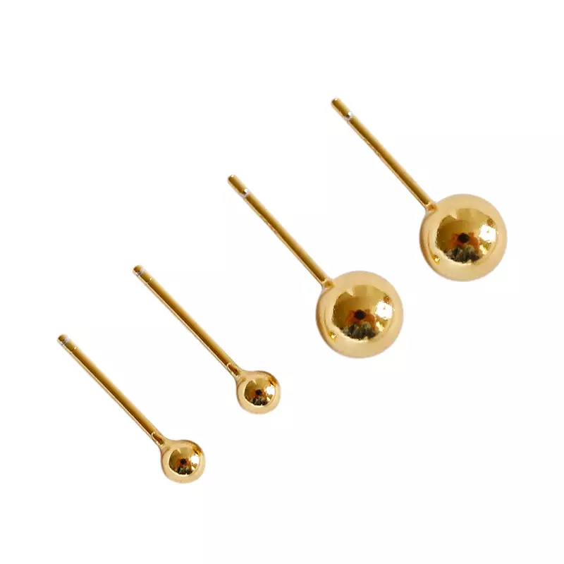 18k Layered Real Gold Filled ball earrings