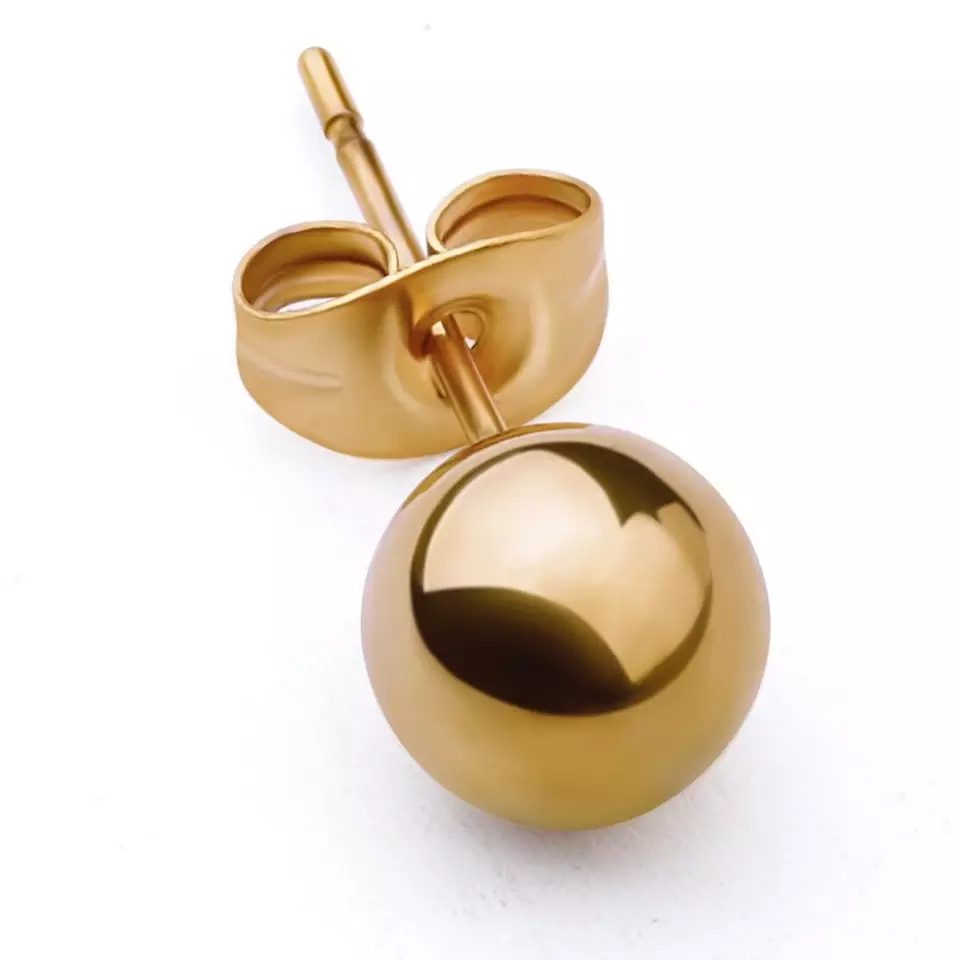 18k Layered Real Gold Filled ball earrings