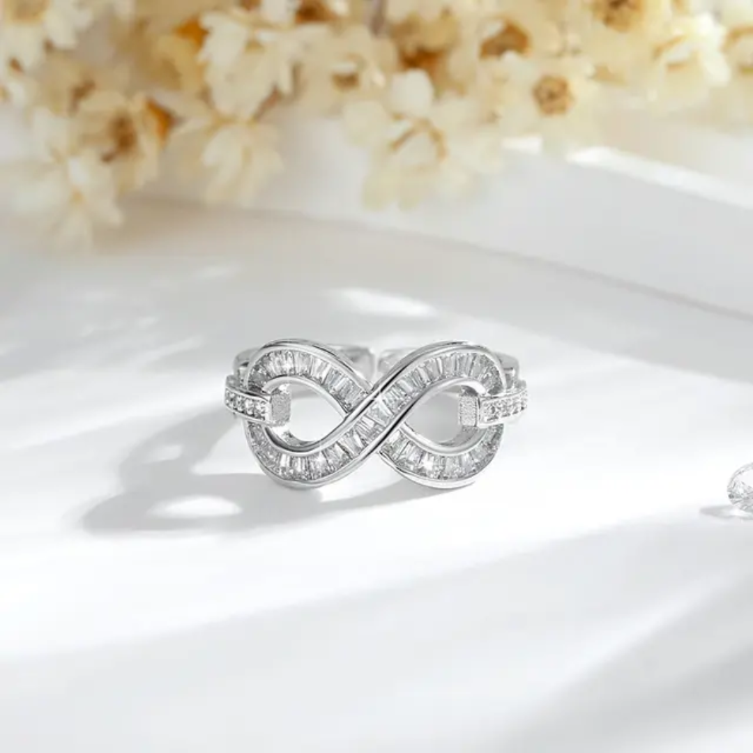 14k Layered Real Gold Plated infinity ring design adjustment #4