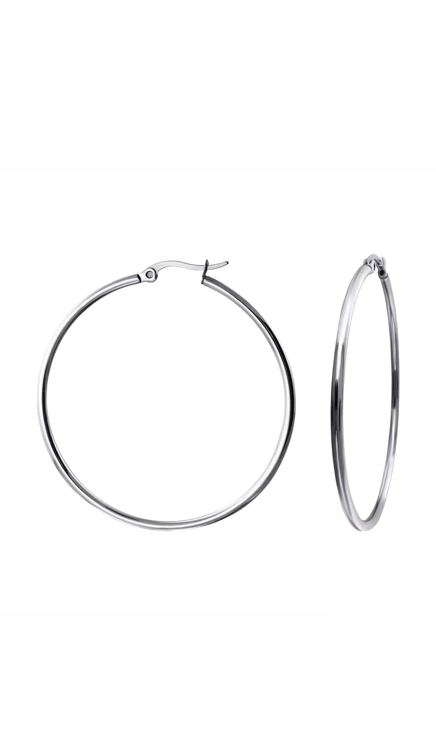 Silver Layered real gold filled Round hoop earrings #27