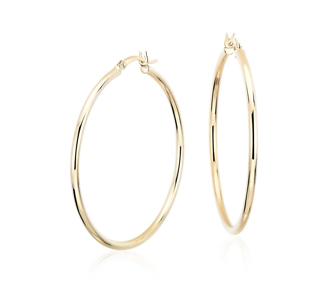 18k layered real gold filled round hoop earrings