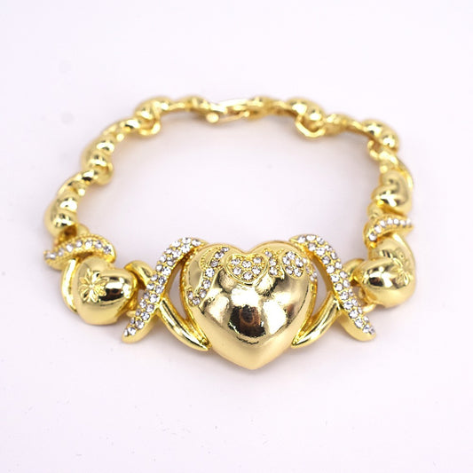 18k Layered real gold filled xo bracelet 7.5 inches #3