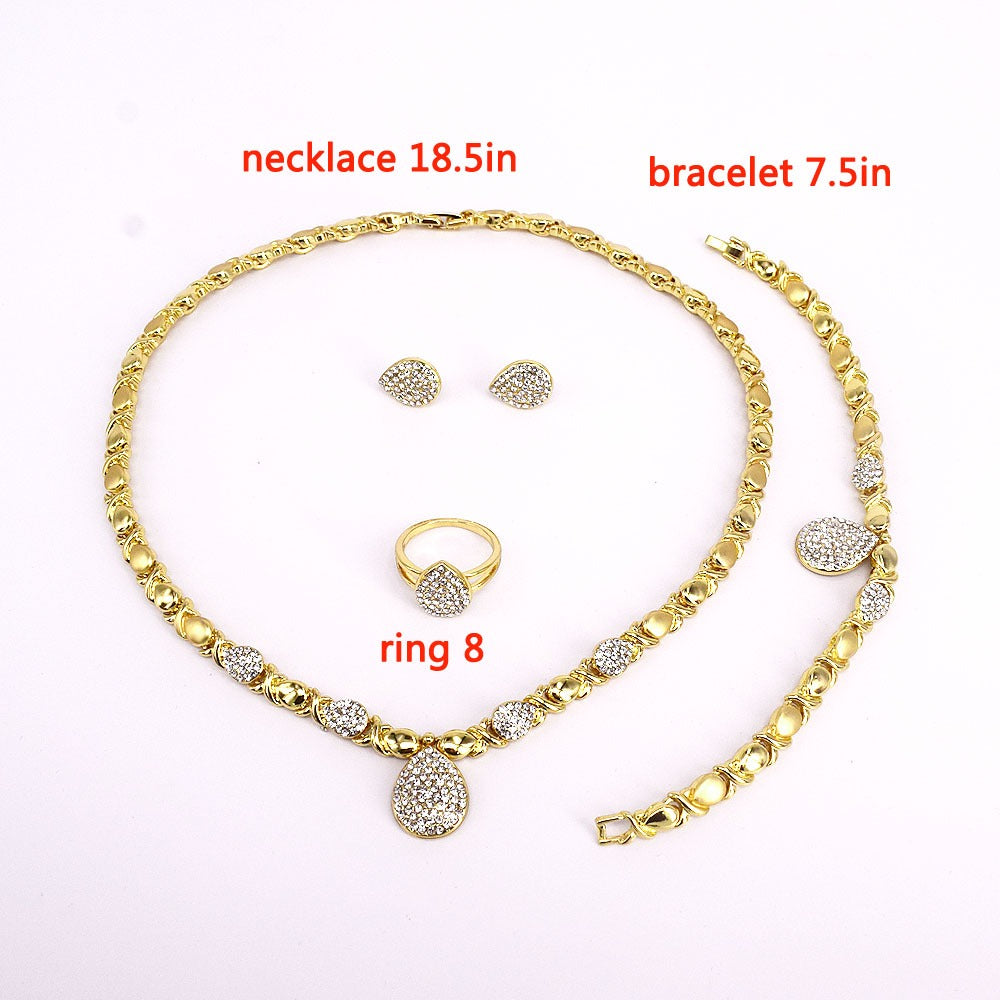 HUGS &KISSES xo set gold Plated #3