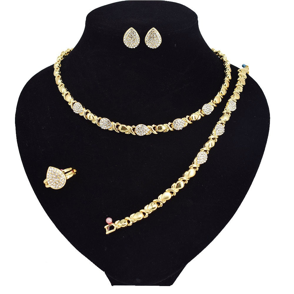 HUGS &KISSES xo set gold Plated #4