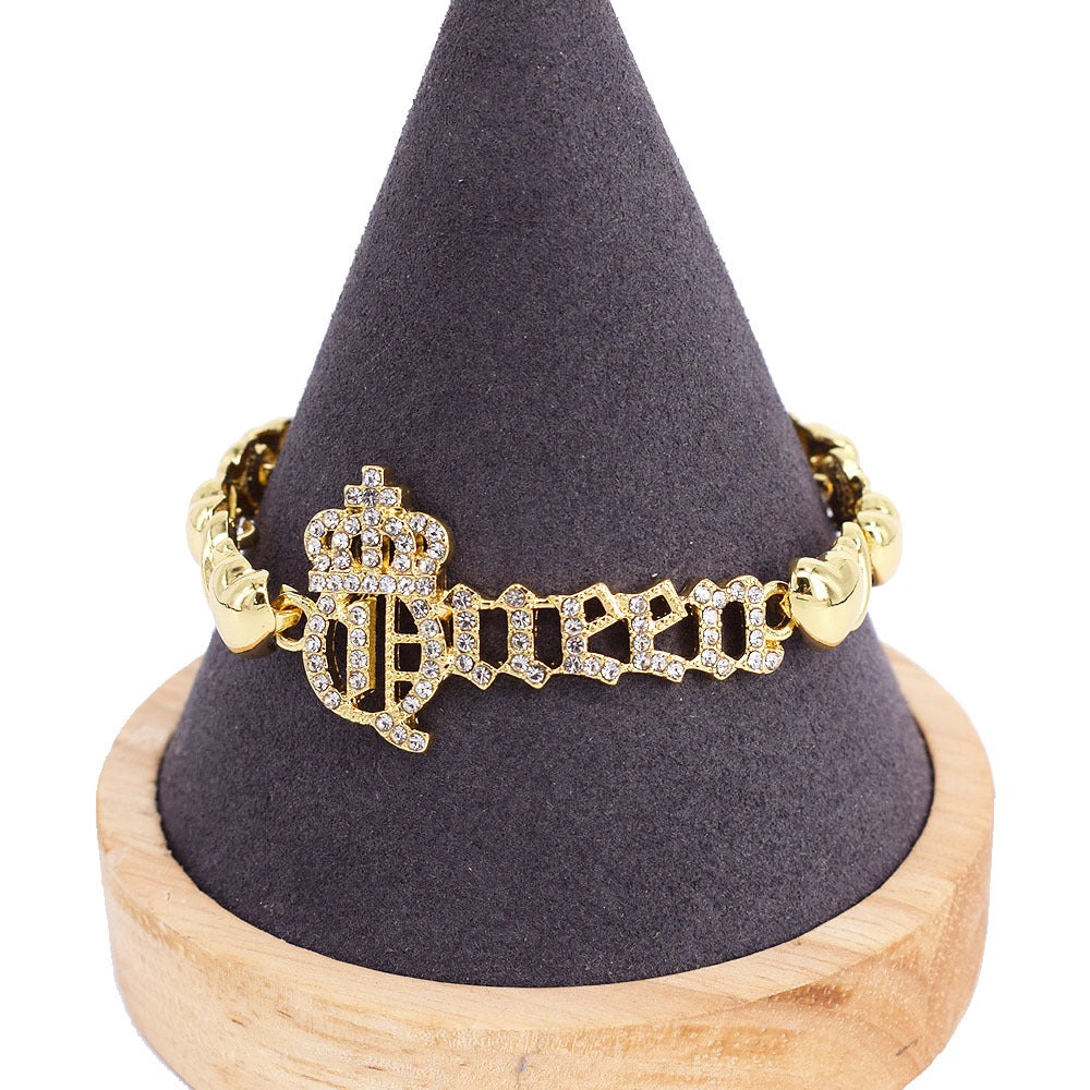 HUGS &KISSES xo queen set gold Plated #69