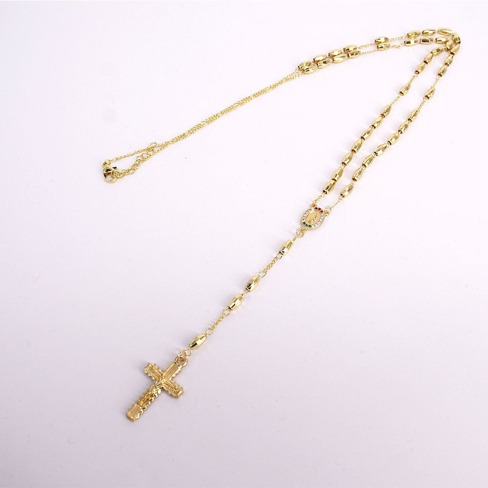 18k Layered real gold filled religious necklaces rosary #6