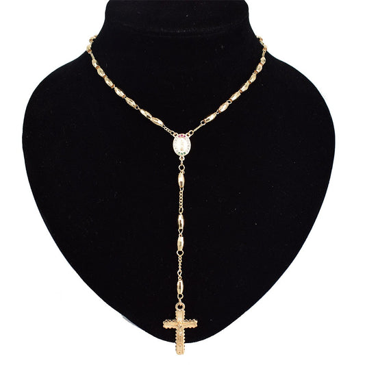 18k Layered real gold filled religious necklaces rosary #6