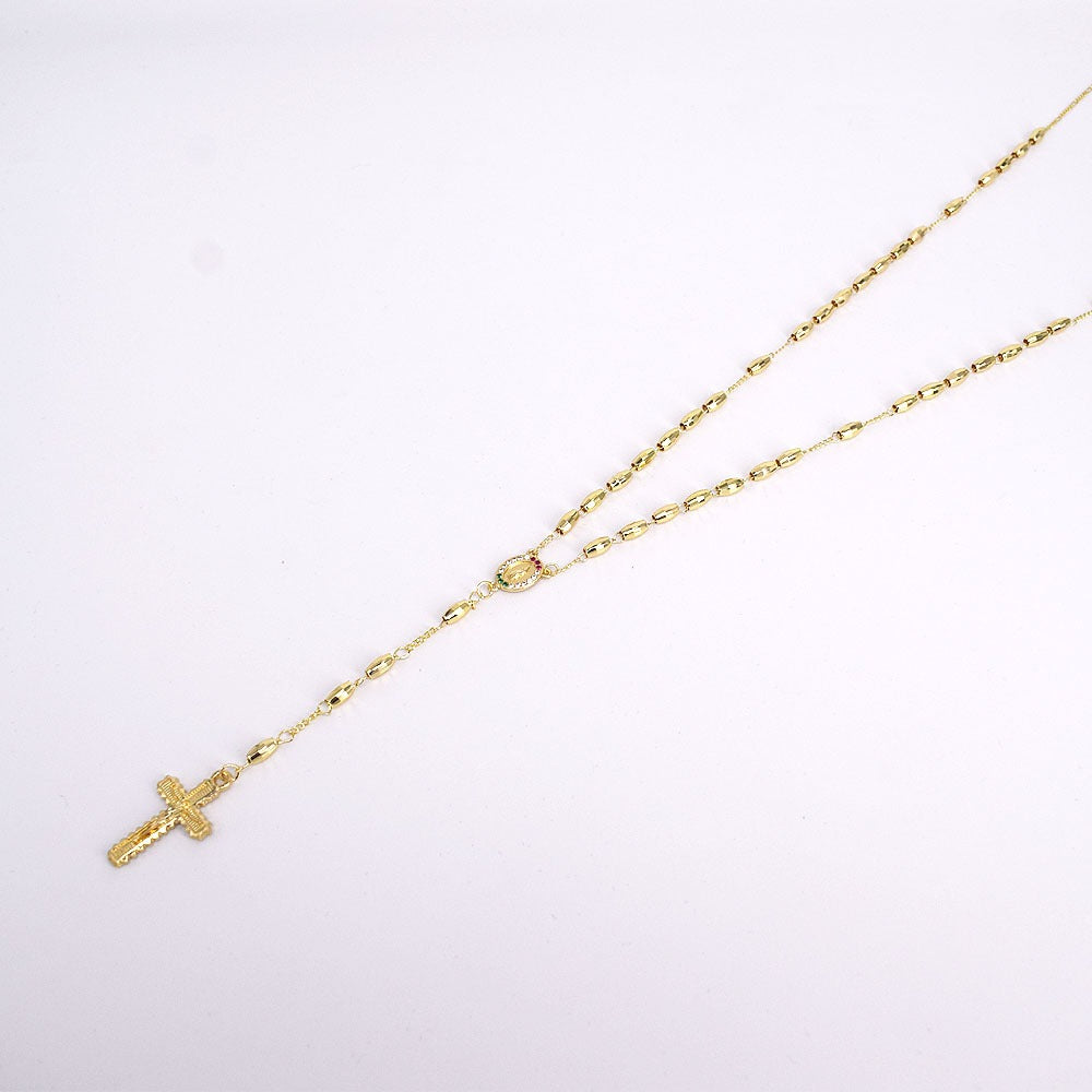 18k Layered real gold filled religious necklaces rosary #6