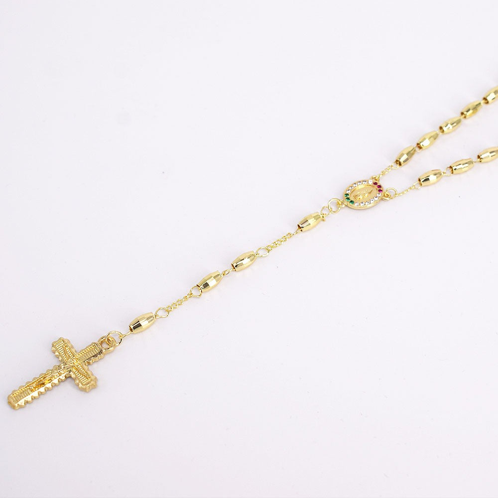 18k Layered real gold filled religious necklaces rosary #6