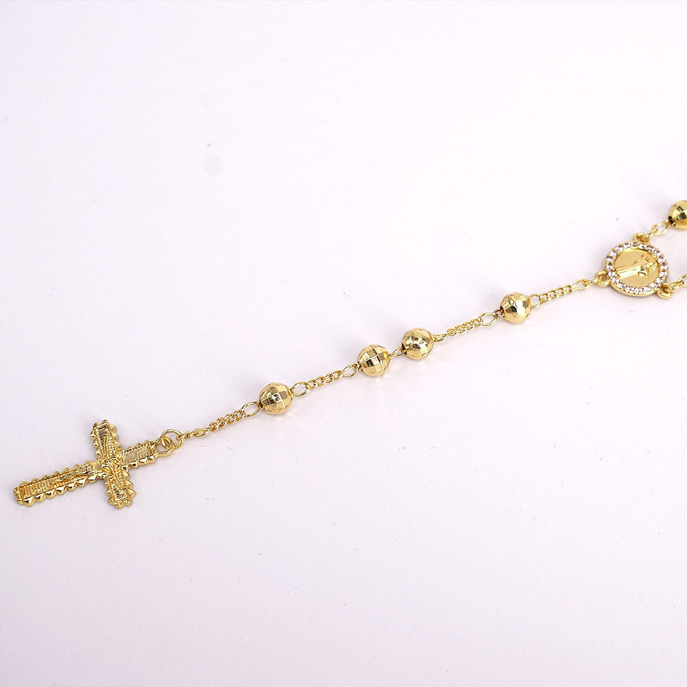 18k Layered real gold filled religious rosary necklace #2