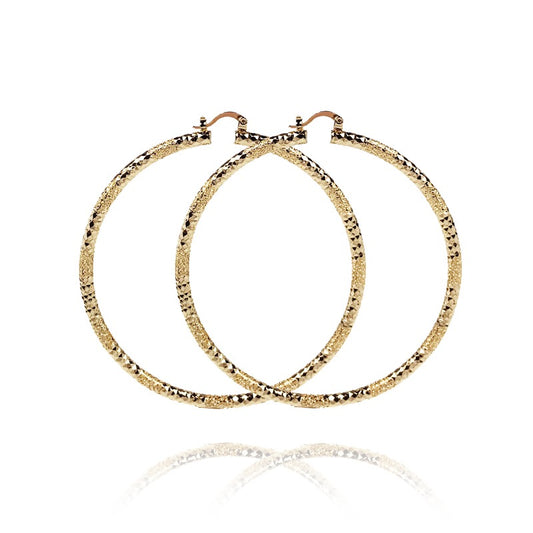 18k Layered real gold filled Round hoop earrings #5