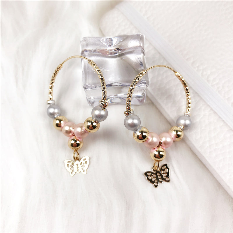 Butterfly Hoop Earrings