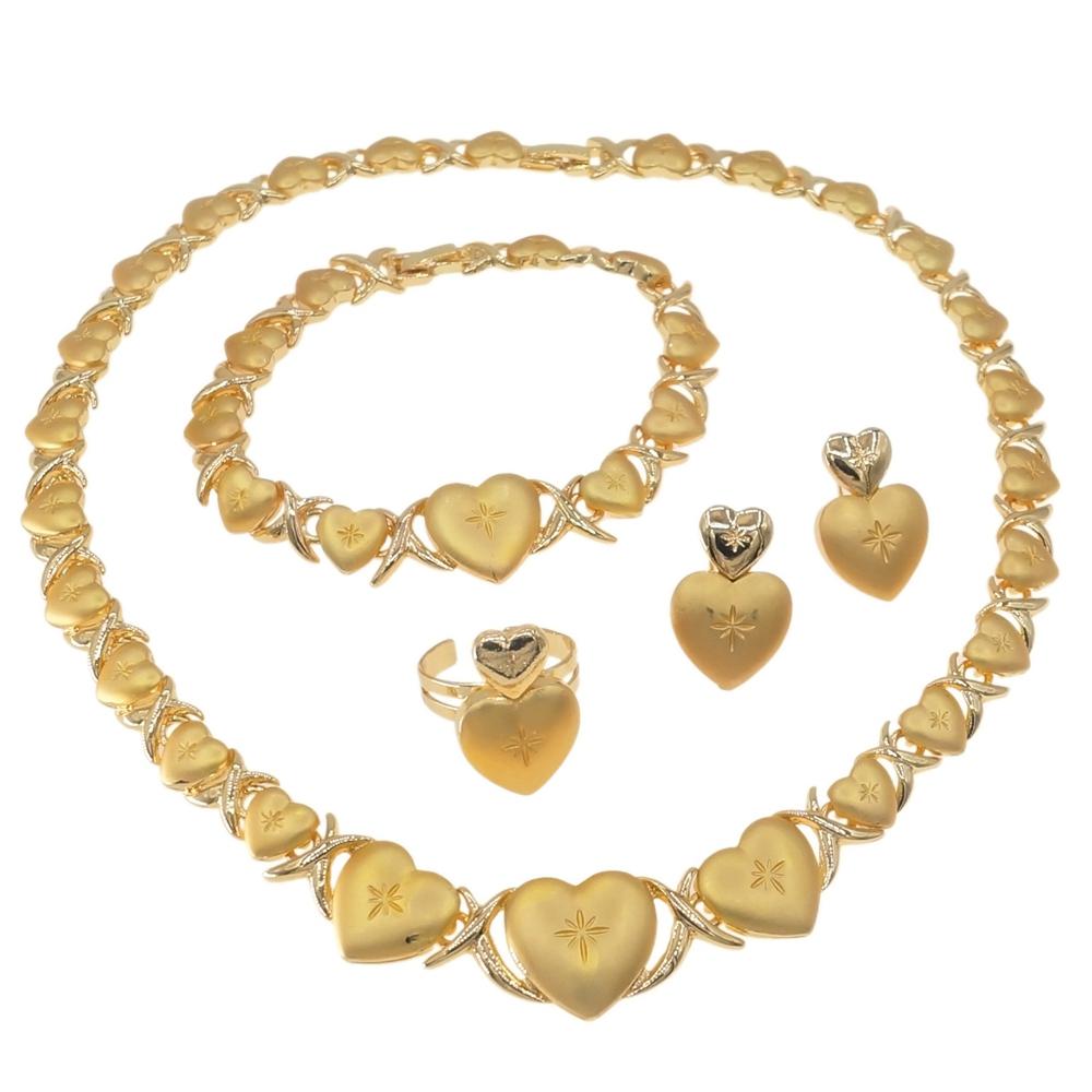 HUGS &KISSES xo set gold Plated #127