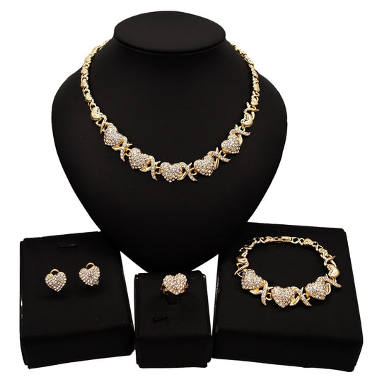 HUGS &KISSES xo set gold Plated #36