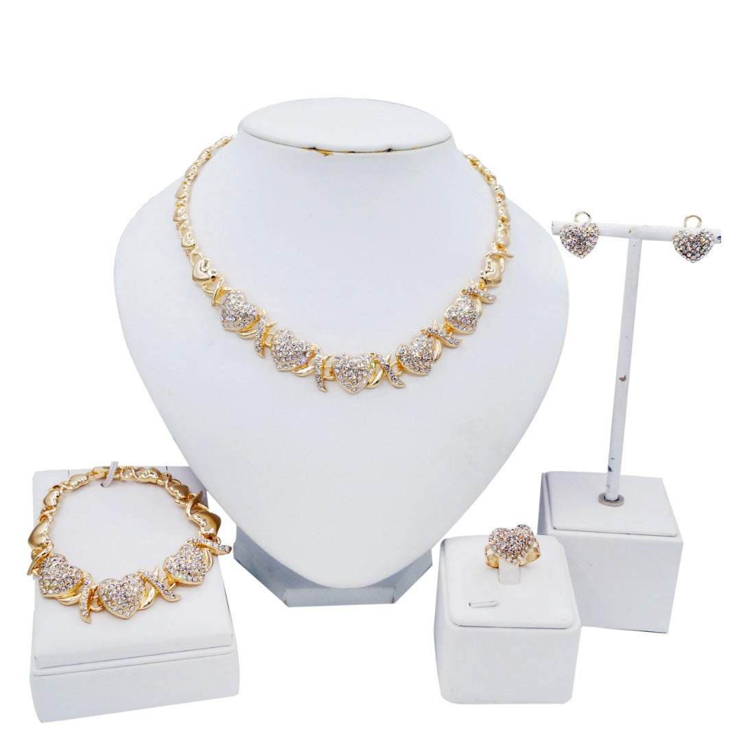 HUGS &KISSES xo set gold Plated #36