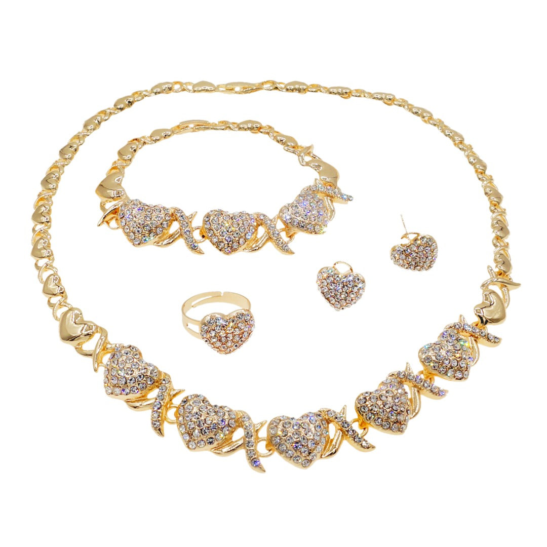 HUGS &KISSES xo set gold Plated #36