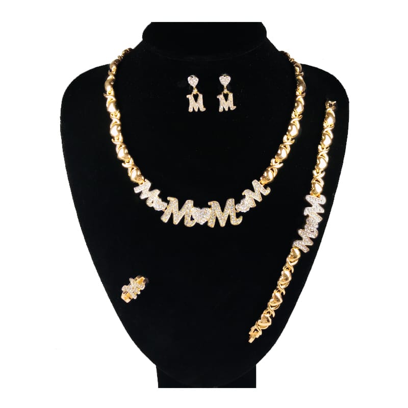 HUGS &KISSES xo mom set gold Plated #88