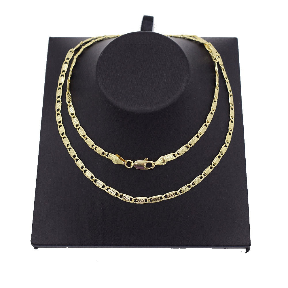 18k Layered Real Gold Filled necklace chain 24 inches