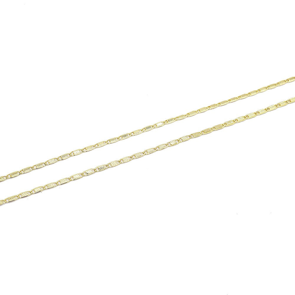 18k Layered Real Gold Filled necklace chain 24 inches