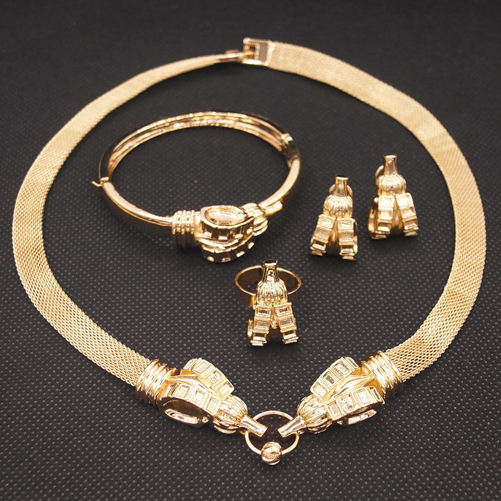 HUGS &KISSES set gold Plated #140