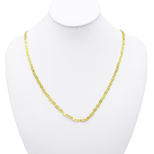 18k Layered Real Gold Filled Valentino link chain 24"