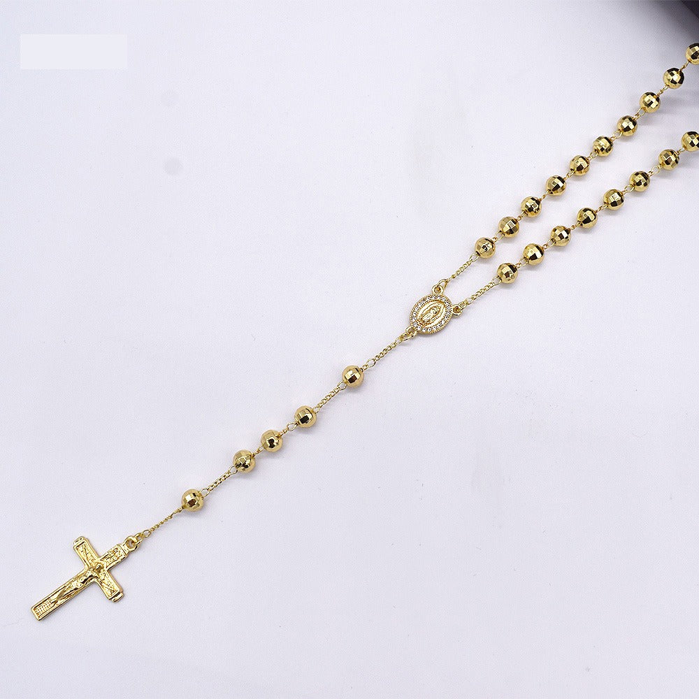 18k Layered real gold filled religious rosary necklace #9