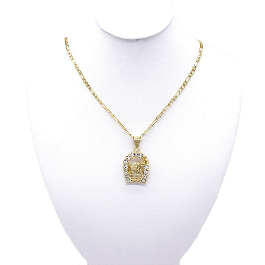 18k Layered Real Gold Filled elephant pendant charm with 24" necklace chain #41