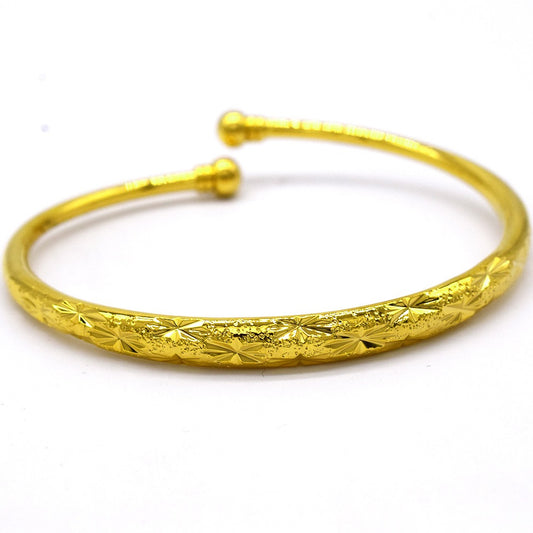 18k Layered real gold filled solid bangle bracelet #10