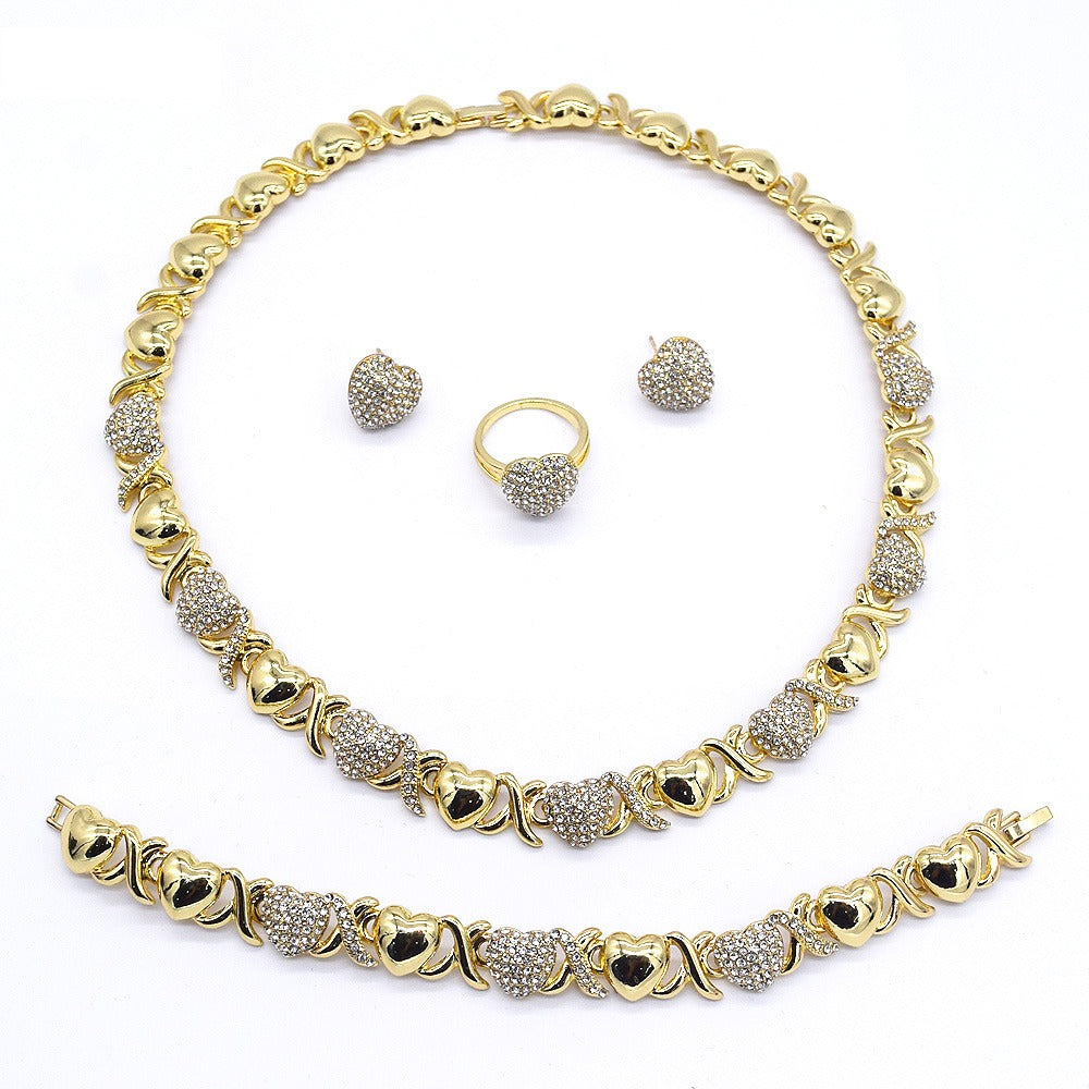 HUGS &KISSES xo set gold Plated #72