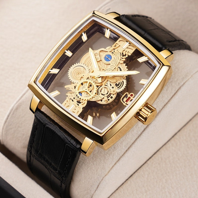 Luxury gold color Presidential watch leather band stainless steel high quality #9