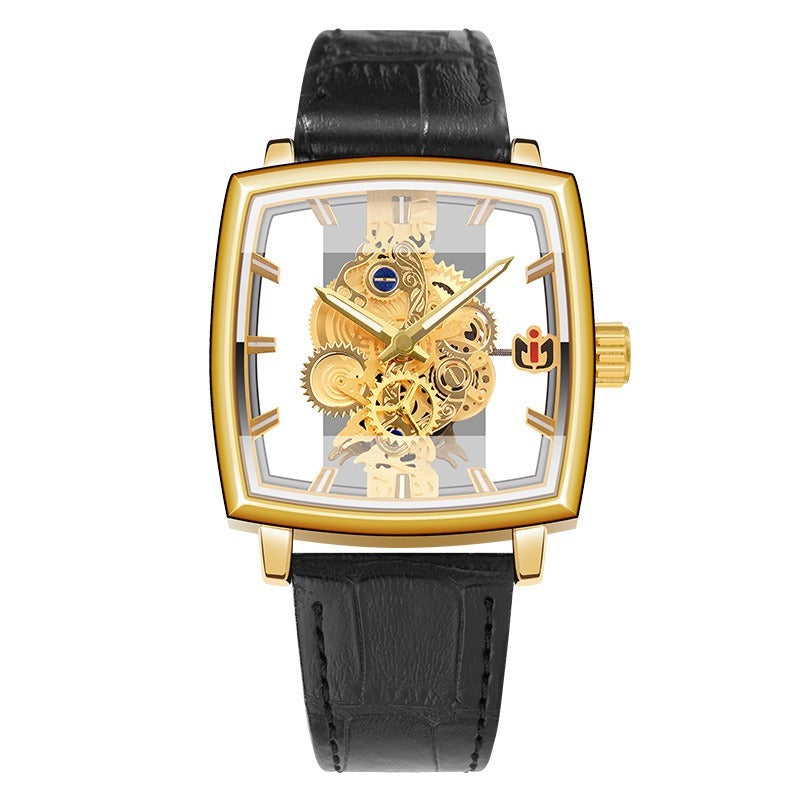 Luxury gold color Presidential watch leather band stainless steel high quality #9