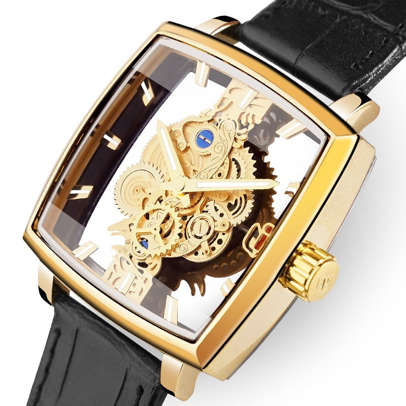 Luxury gold color Presidential watch leather band stainless steel high quality #9