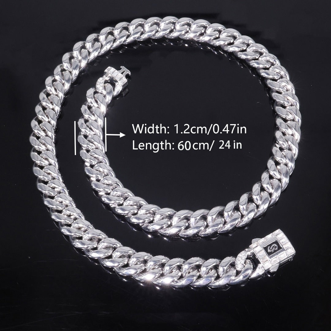 14k Layered Real Gold Plated cuben set necklace bracelet hip icedout